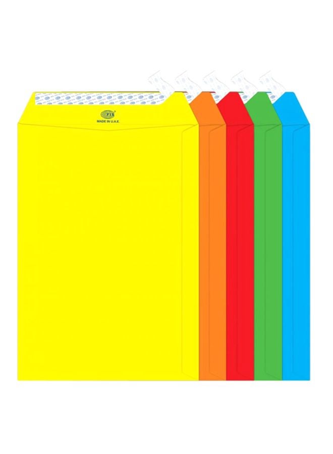 FIS 50-Piece Colour Envelopes Red/Yellow/Blue - Image 1