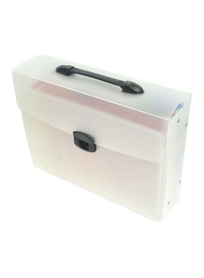 إف اي أس  ملف قابل للتوسيع بتصميم محمول مزود بفقل وجيوب 13 لوناً مقاس 350 × 255 مم أبيض - Image 2