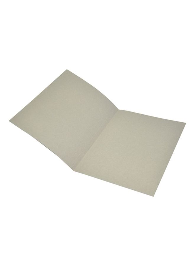 إف اي أس  طقم مجلدات مقاس A4 بقصّة مربعة بدون مثبتات من 100 قطعة رمادي - Image 1