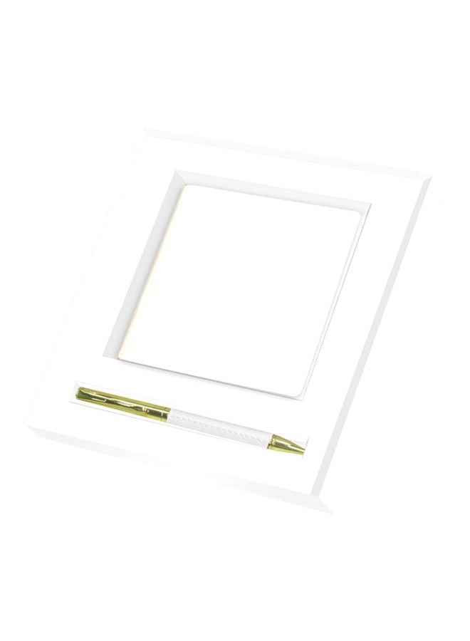 FIS Italian PU Wallet With Pen White - Image 1