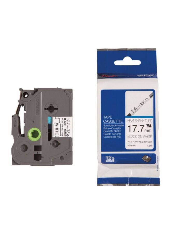 brother Black On White Heat Shrink Tube Tape Grey/Green/White - Image 1