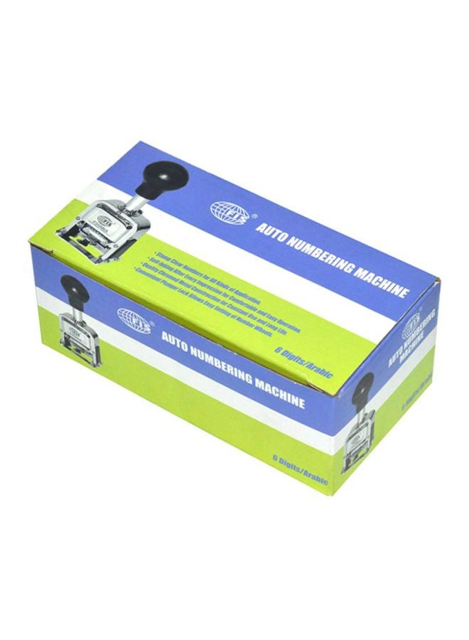 FIS 6-Digits Arabic Numbering Stamp Silver/Black/Beige - Image 1