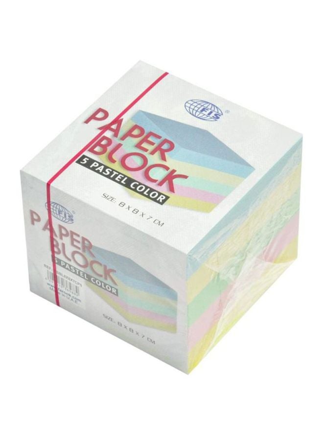 5 Loose Pastel Colors Paper Block