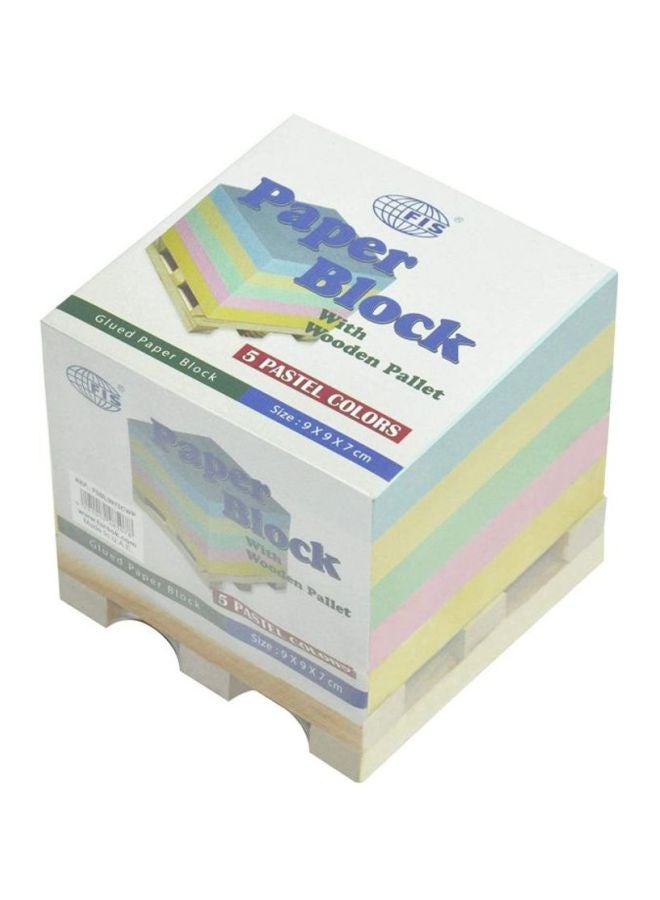 FIS 5-Coloured Paper Block With Wooden Pallet  - Image 1