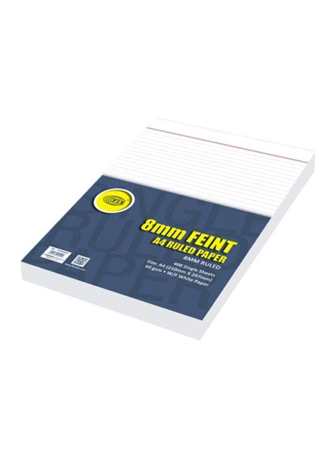 FIS 400-Piece A4 Single Feint Ruled Paper Set A4  - Image 1