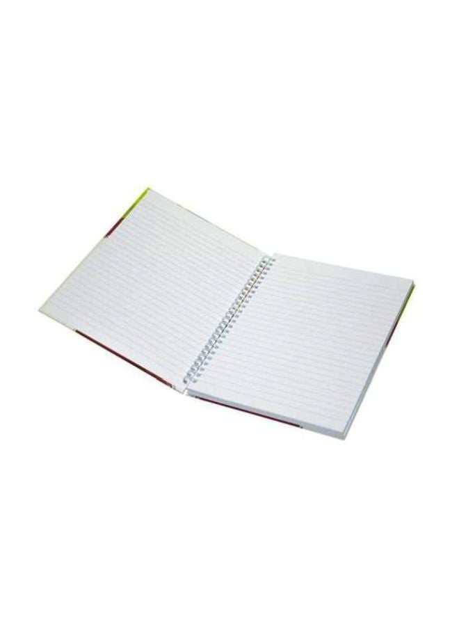 FIS 5-Piece Hard Cover Spiral Notebook Set Red/Green/Yellow - Image 2