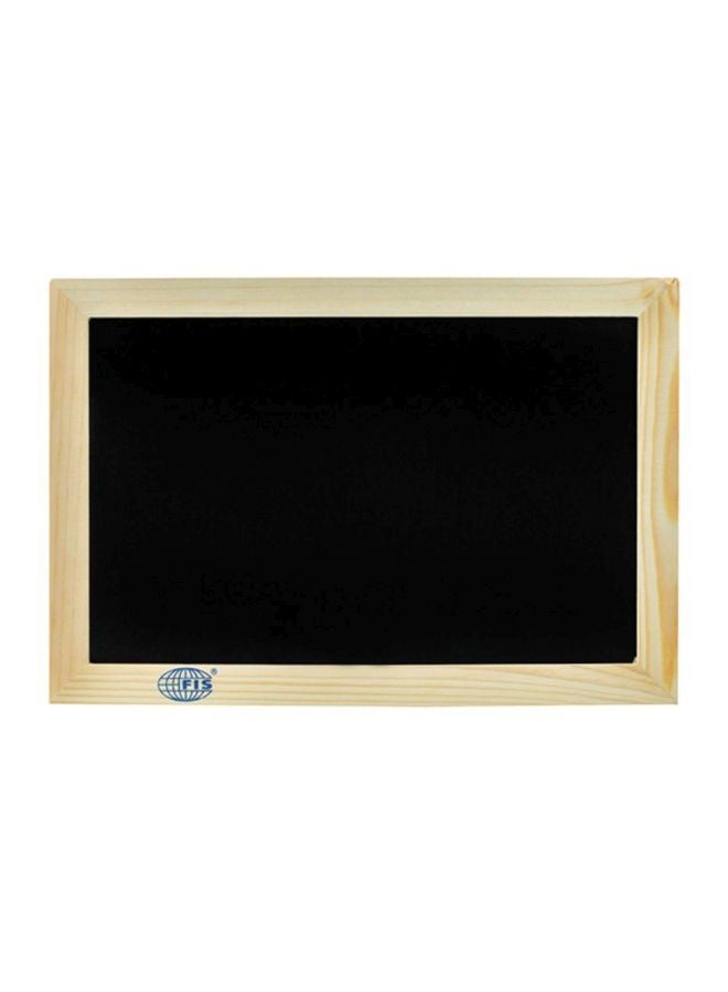FIS Black Board With Wooden Frame Black/Beige 