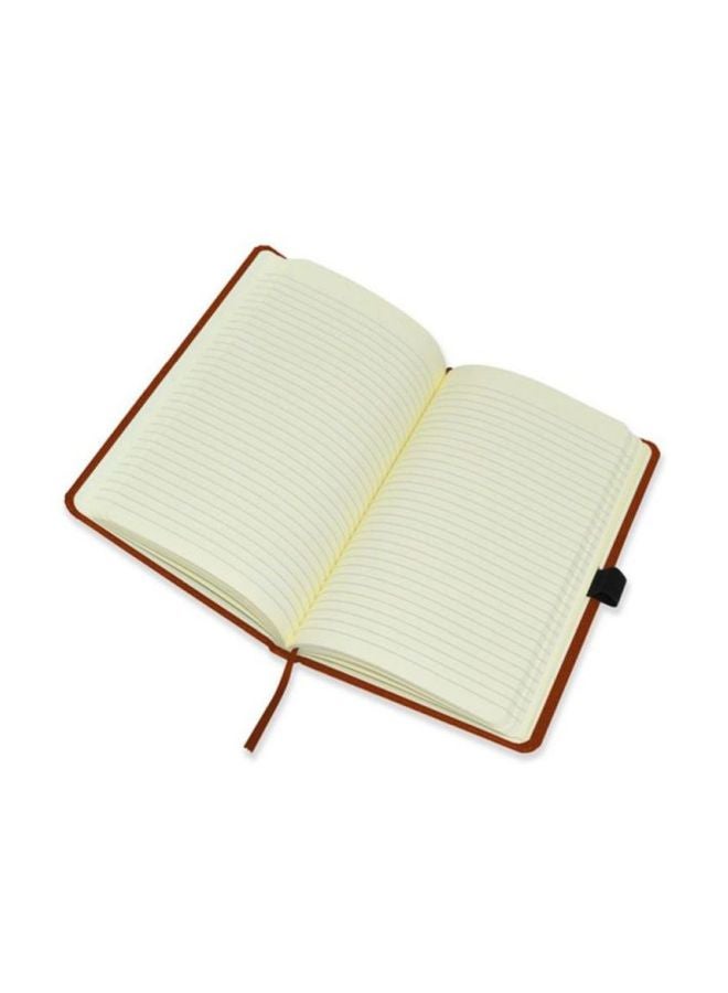 إف اي أس  دفتر ملاحظات مُسطر فردي بغطاء مصنوع من البولي يوريثان الإيطالي ومزود برباط مطاطي وقلم حبر، يحتوي على 96 صفحة أحمر - Image 2