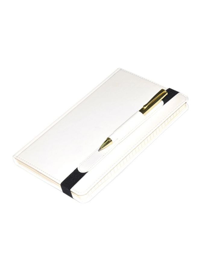 FIS 120-Sheets Executive Square Notebook With Pen White - Image 1
