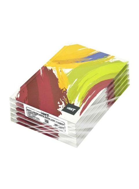 5-Piece Hard Cover Notebook Set White/Black