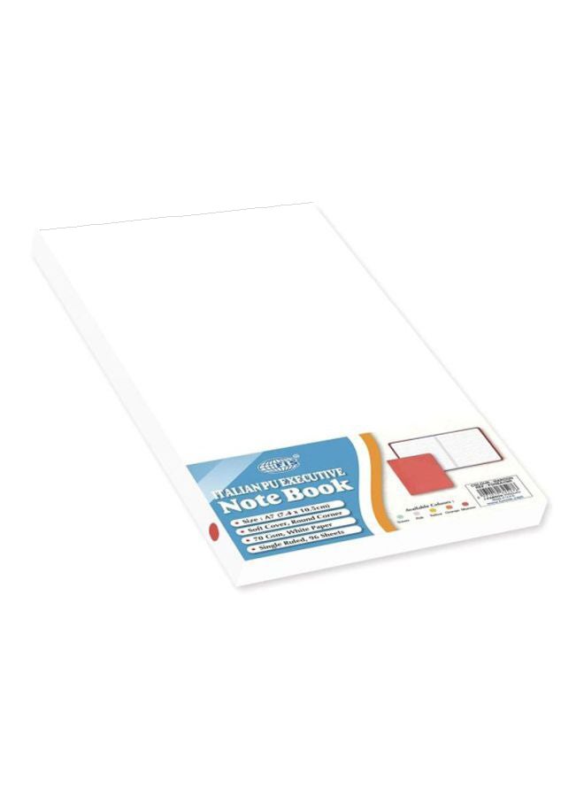 FIS Single Ruled A7 Notebook Red - Image 3