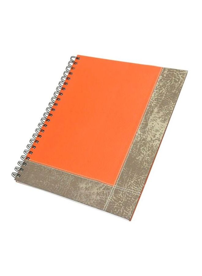 FIS A4 3 Subject Hard Cover Spiral Notebook Orange/Brown/Green - Image 3