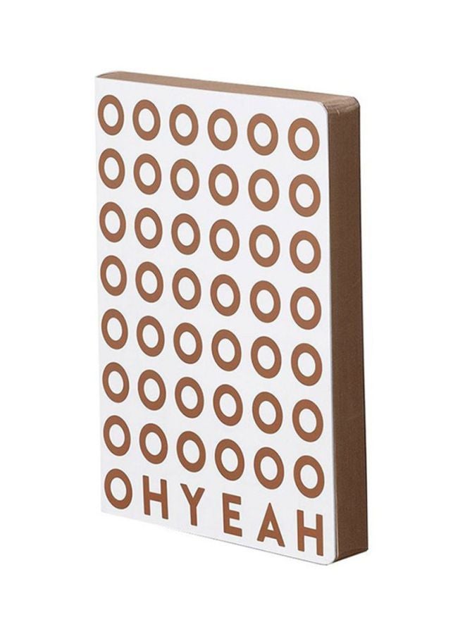 Nuuna Oh Yeah Graphic Notebook Brown/White  - Image 1