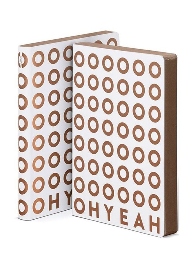 Nuuna Oh Yeah Graphic Notebook Brown/White  - Image 2