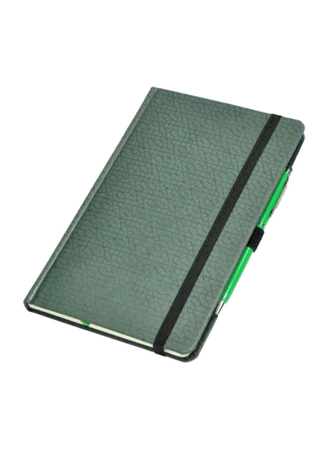 إف اي أس  مجموعة دفاتر ملاحظات مسطّرة بخط واحد بغلاف من الجلد الصناعي الإيطالي أخضر - Image 1