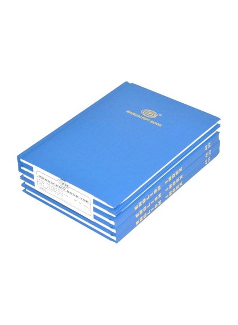 طقم دفاتر كتابة مع فهرس باللغة الإنجليزية مكون من 5 قطع أزرق
