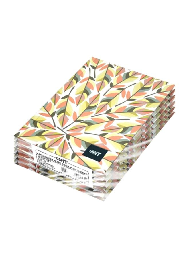 FIS 5-Piece A5 Hard Cover Notebook Set White/Yellow/Orange - Image 1