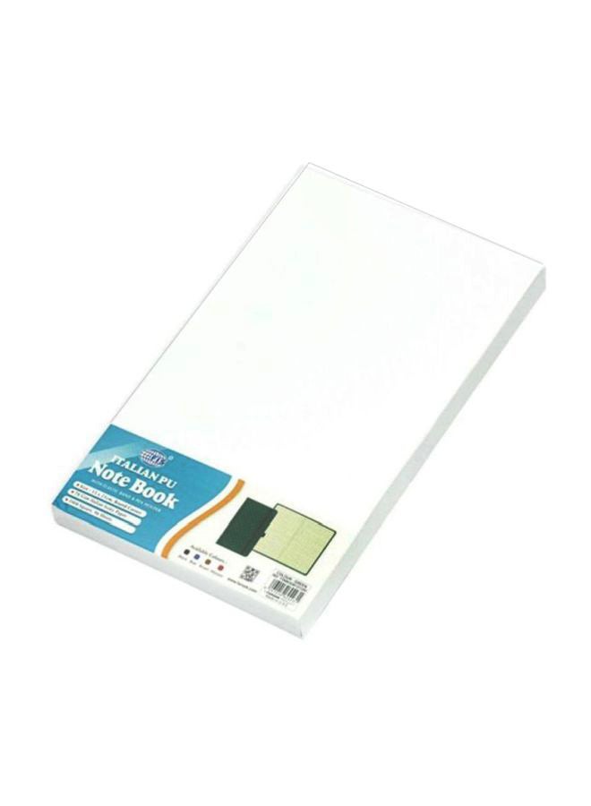 FIS Italian PU Cover Single Ruled Notebook With Elastic Band Green - Image 2