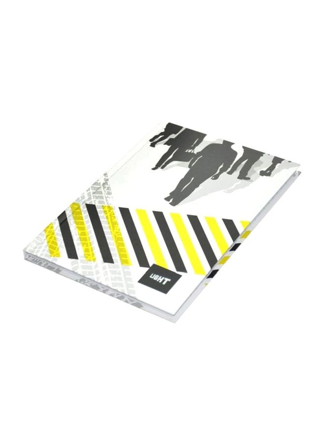 FIS 5-Piece A4 Hard Cover Notebook Set White/Grey/Yellow - Image 3