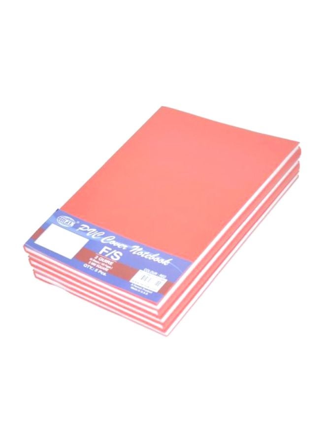 إف اي أس  مجموعة دفاتر ملاحظات من 5 قطع من FS أحمر - Image 1