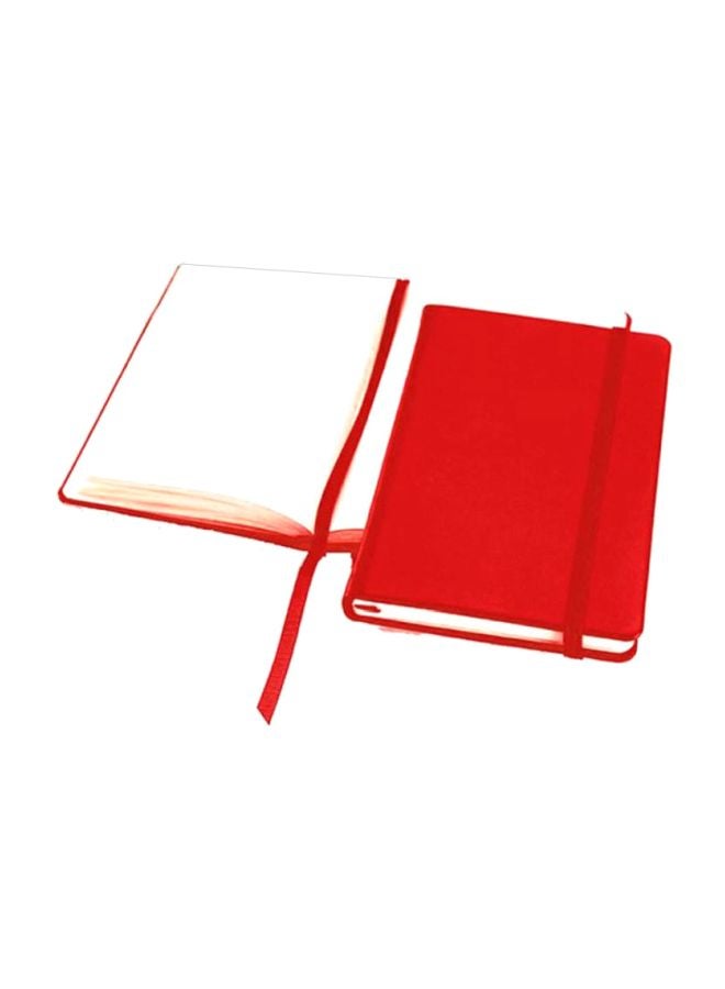 جيفتولوجي دفتر ملاحظات مسطر بغطاء مقوى مقاس A5 مكون من 160 صفحة أحمر - Image 2