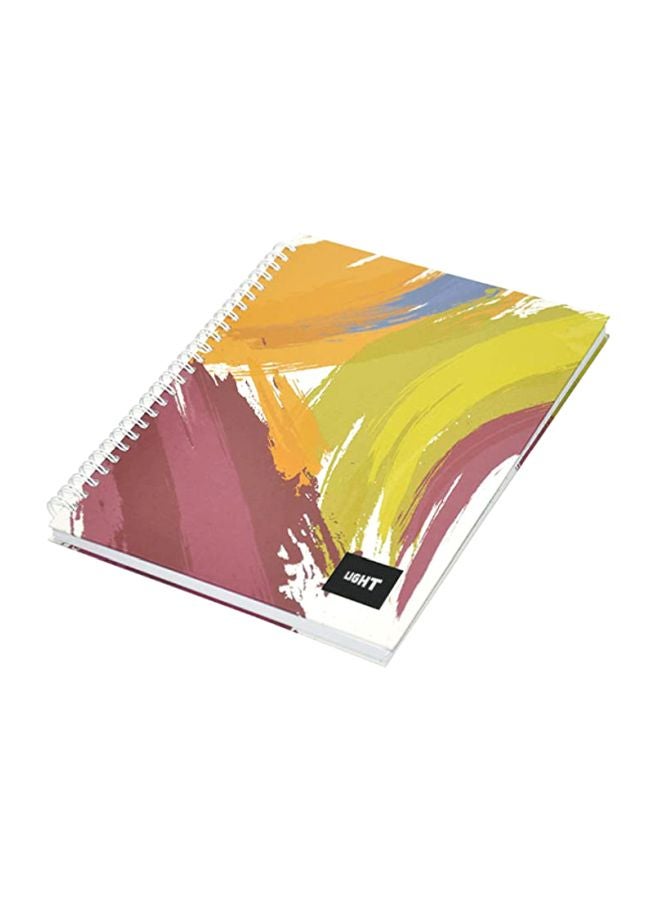 FIS 5-piece A4 Light Spiral Hard Cover Notebook Single Line, 100 sheets Each Multicolour - Image 1