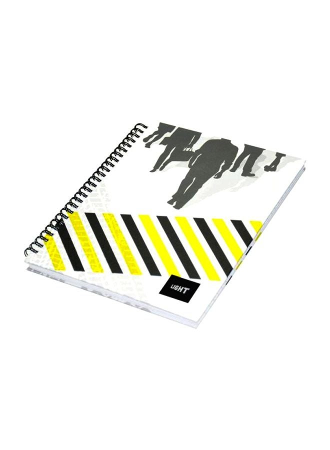 FIS 5-Piece Light Spiral Hard Cover Notebook Set White/Grey/Yellow - Image 3
