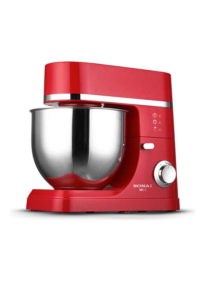 SONAI Mixi Stand Mixer, 6 Speeds and Pulse, 7 Liters Bowl, 1200 Watt, Red- SH-M990 7 L 1200 W SH-M990 Red Silver/Red - v1616518537/N45715592A_1