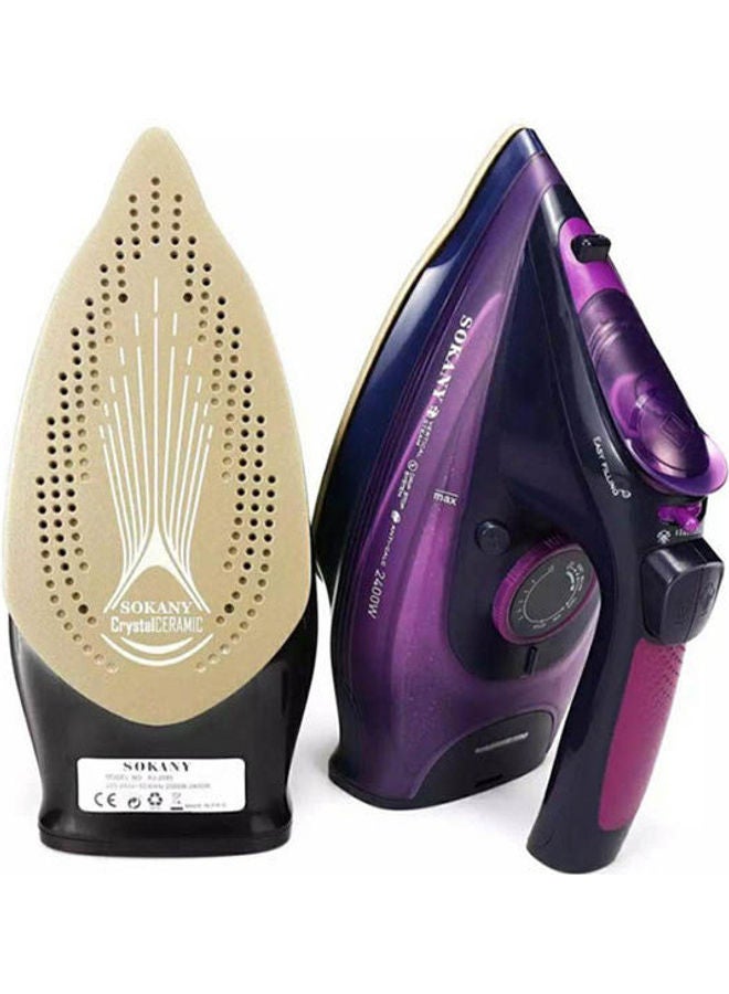 sokany Steam Iron Viral Seterika Wap 2400.0 W Aj-2085 Purple - Image 2