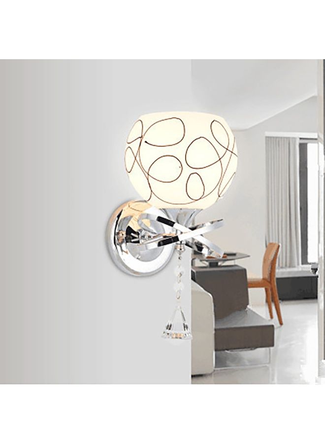 Modern Spherical LED Wall Light Silver/White  - Image 1