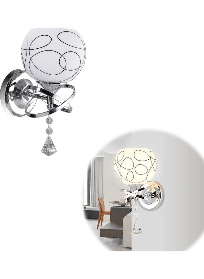 Modern Spherical LED Wall Light Silver/White  - Image 2