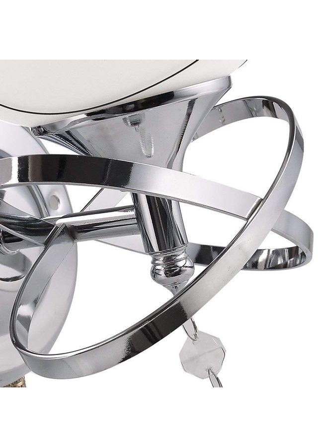 Modern Spherical LED Wall Light Silver/White  - Image 5