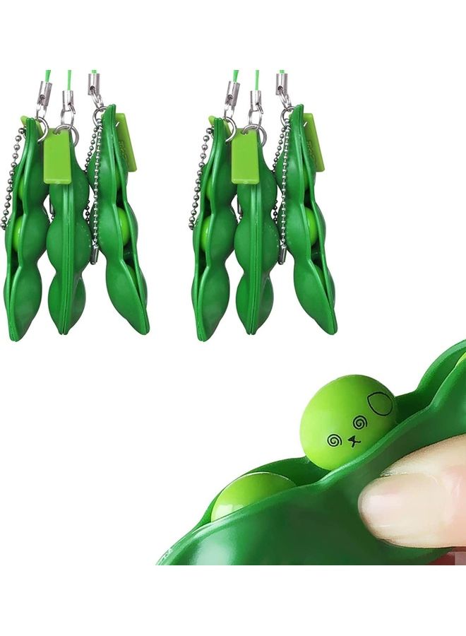 XiuWoo 6-Piece Squeeze-A-Bean Squishy Toy - Image 1