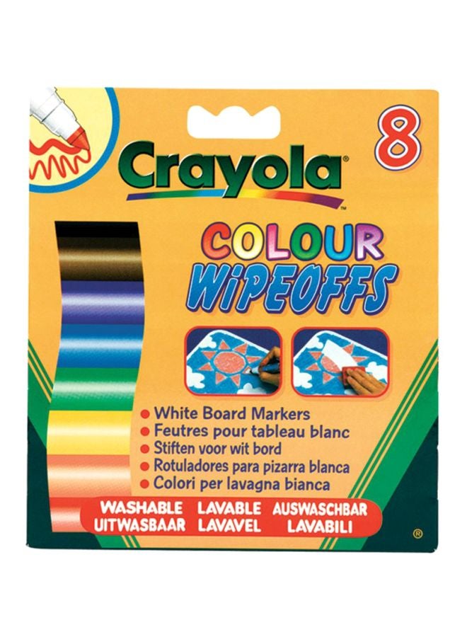كرايولا مجموعة أقلام تحديد بالمسح الجاف للسبورة البيضاء مكونة من 8 قطع