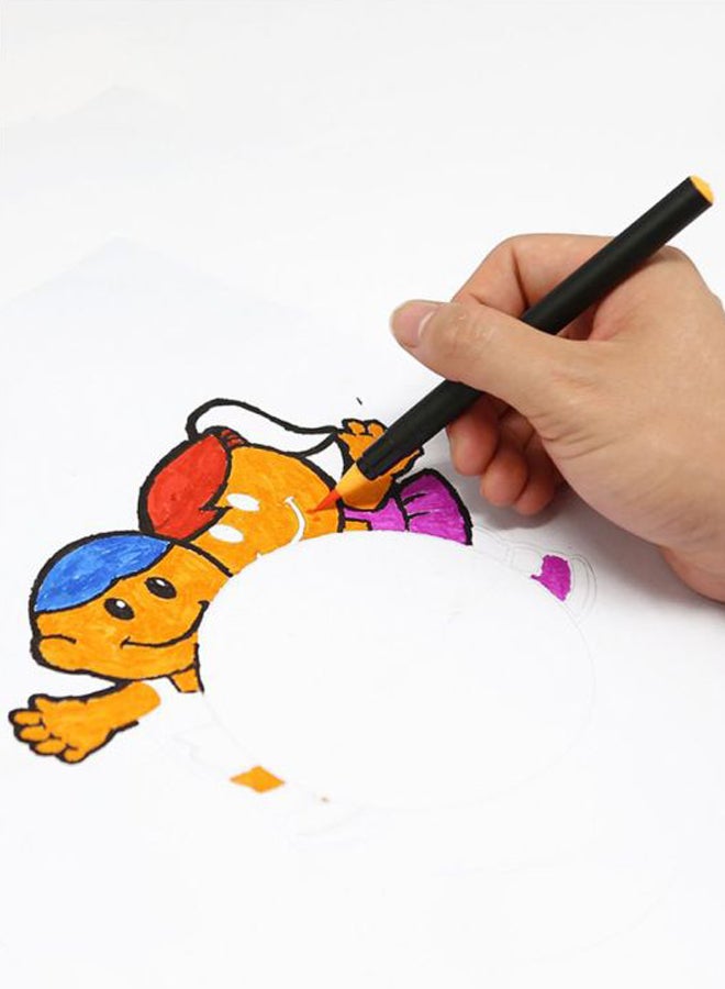 شاربدو فرش ألوان مائية - 20 قطعة أسود/ أزرق/ أخضر - Image 3