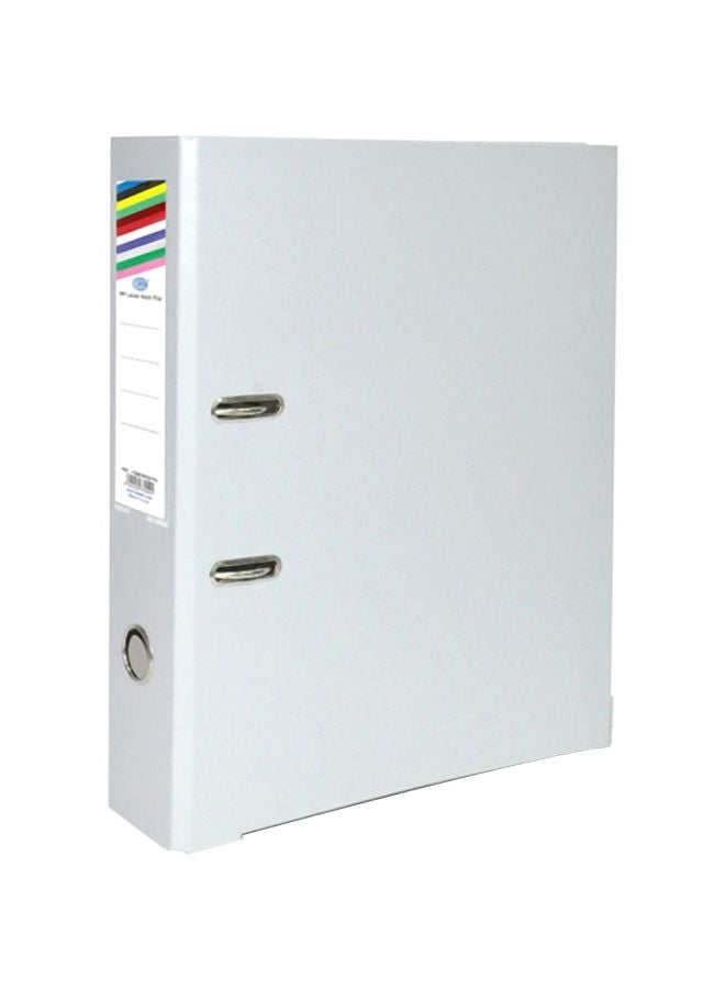 FIS Fixed Mechanism Box File Grey/White/Silver - Image 1