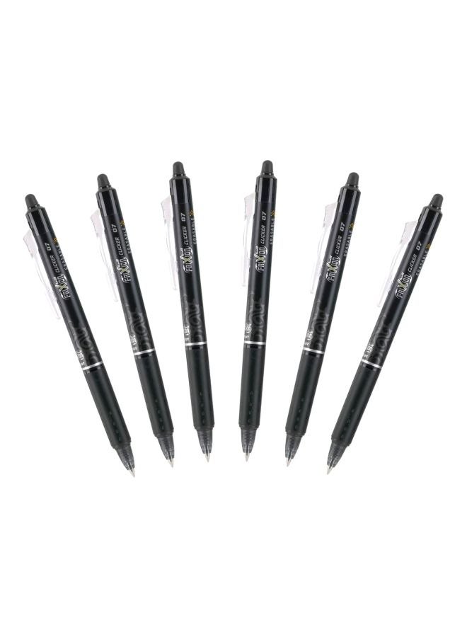 PILOT 5-Piece FriXion Ball Erasable Gel Ink Pen Set Black/Clear - Image 1