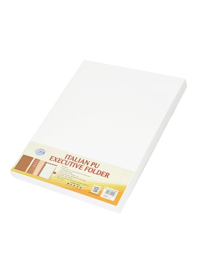 إف اي أس  حافظة ملفات إدارية مزودة بلوحة للكتابة بني - Image 3