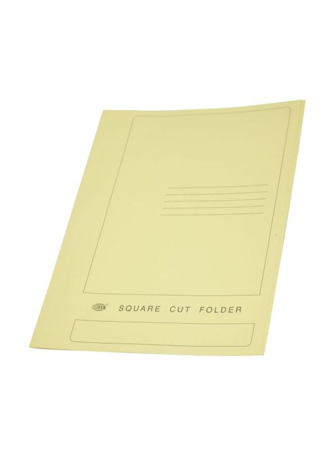 FIS 100-Piece Square Cut Folder Set Yellow - Image 1