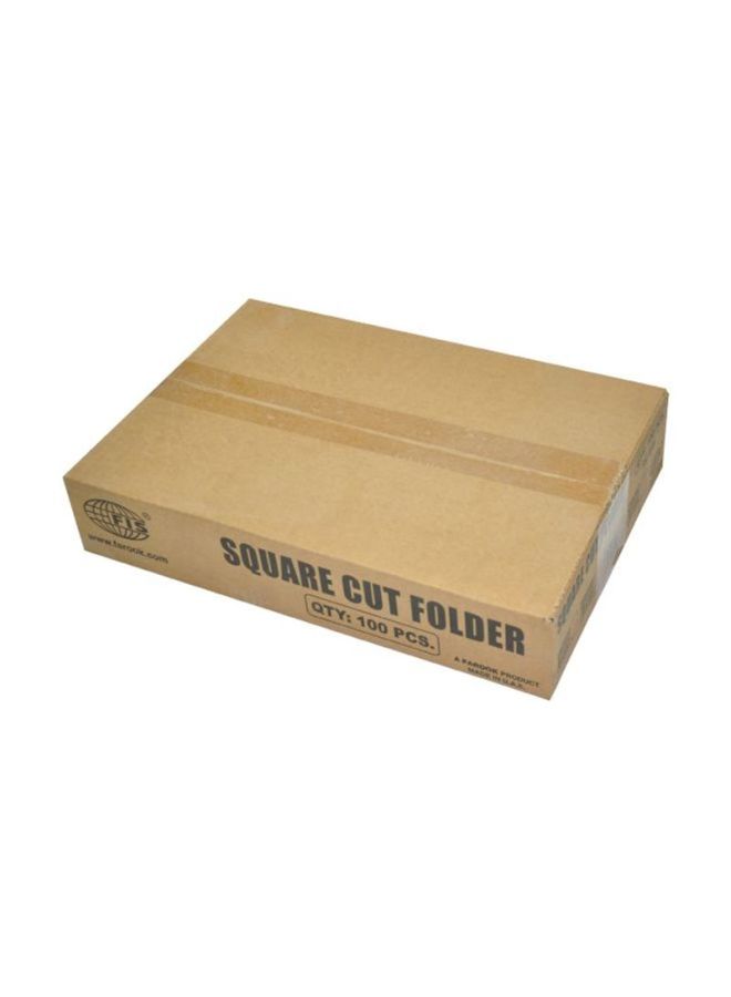 FIS 100-Piece Square Cut Folder Set Yellow - Image 4