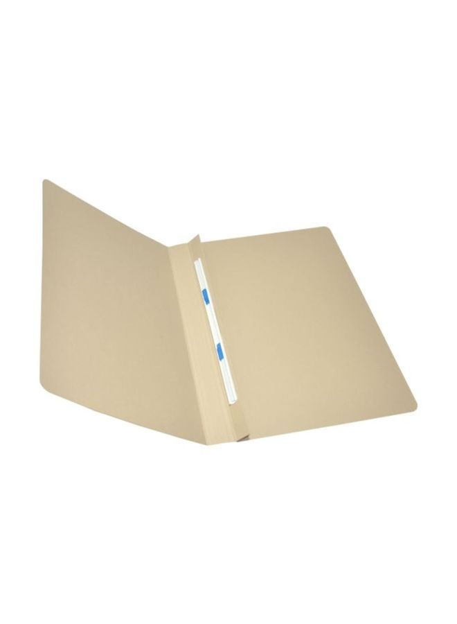 إف اي أس  مجموعة مجلدات مسطحة مزودة بمشبك تثبيت مكونة من 50 قطعة بيج - Image 2