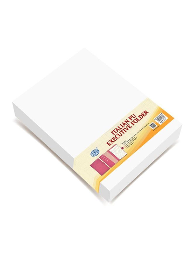 إف اي أس  ملف إيطالي للأعمال بغطاء من البولي يوريثان مع لوح كتابة وردي - Image 3