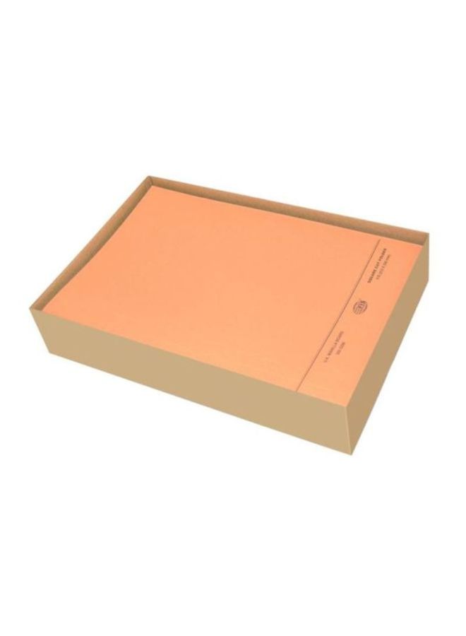FIS 50-Piece Square Cut Folder With Plastic Fastener Orange - Image 3