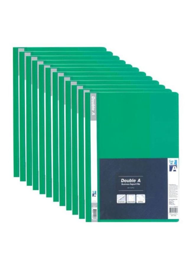 Double A 12-Piece Business Report File Set Green 