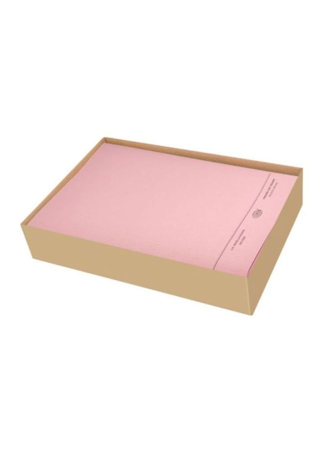 إف اي أس  طقم مجلدات بقصة مربعة من 50 قطعة مزودة بمشبك من البلاستيك وردي - Image 3