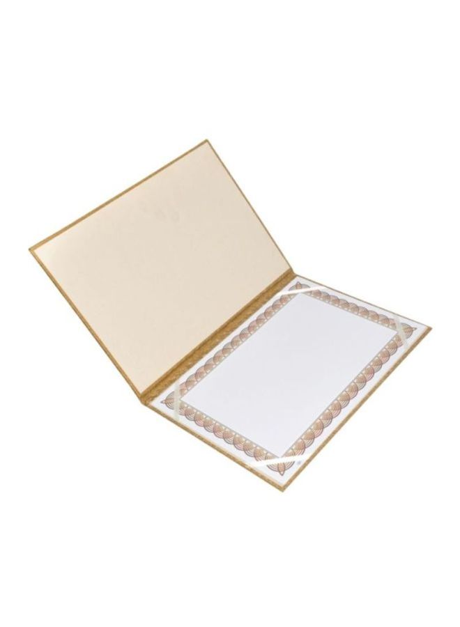 FIS A4 Certificate Folder Gold - Image 2