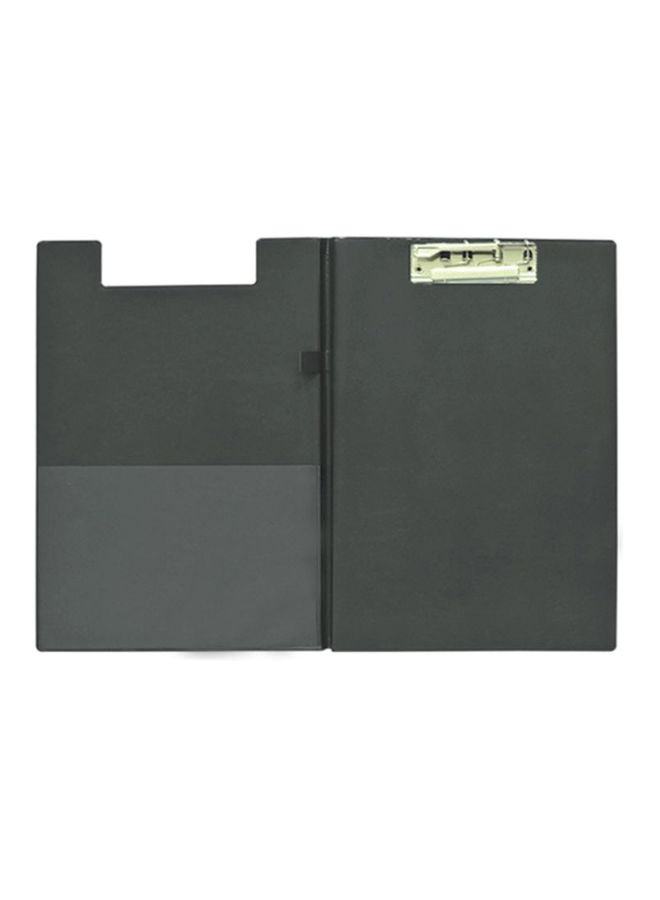 FIS A4 PVC Clipboard Black/Silver - Image 1