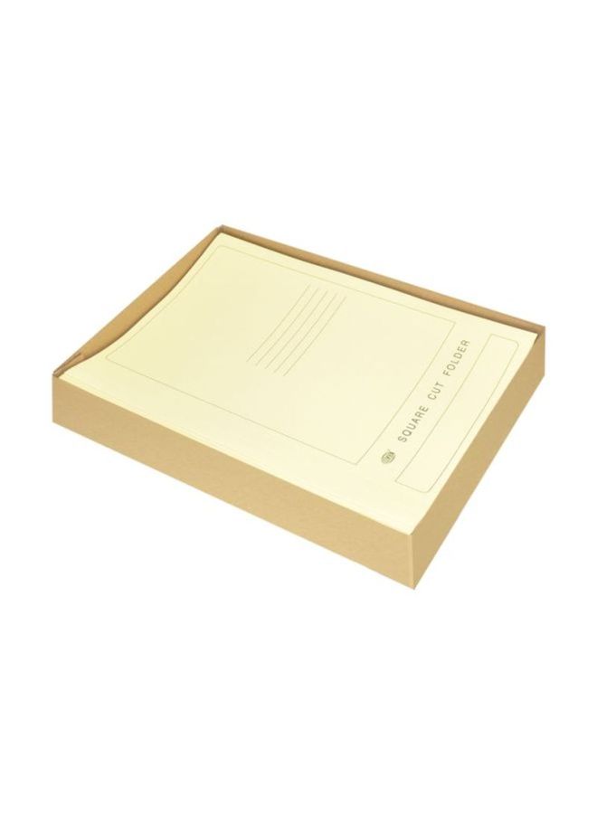 FIS 100-Piece Square Cut Folder Set Yellow - Image 3