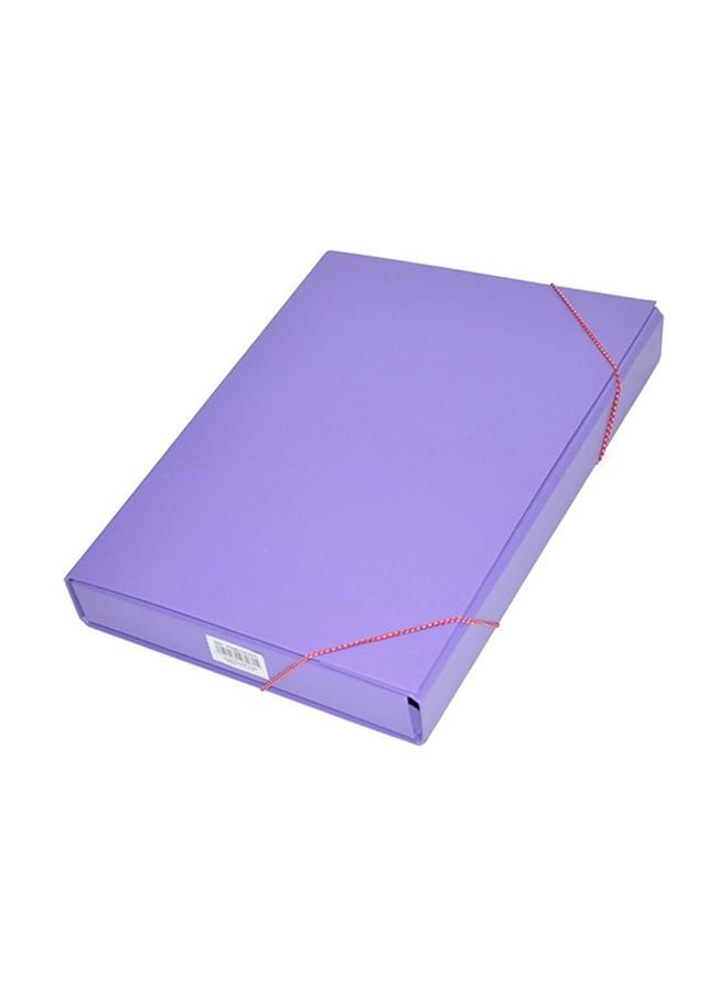 إف اي أس  حامل مستندات مصنوع من البولي بروبيلين مزود بشريط مطاطي بنفسجي - Image 1