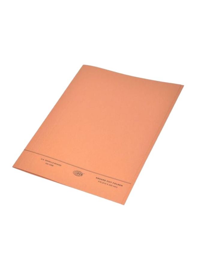 FIS 50-Piece Square Cut Folder With Plastic Fastener Orange - Image 1